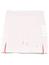 Thom Browne Light Pink Ribbed Cotton 4-Bar Mini Skirt Pink