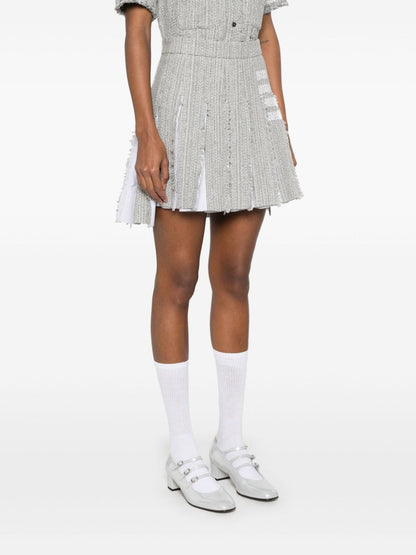 Thom Browne 4-Bar stripe 4bar cotton blend skirt Gray