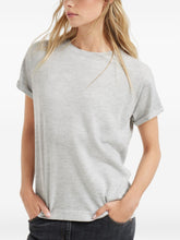 Brunello Cucinelli Cashmere-Silk Blend Round-Neck T-Shirt Light Grey