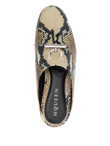 Alexander McQueen Snakeskin-Effect Leather Sandals MultiColour MultiColour