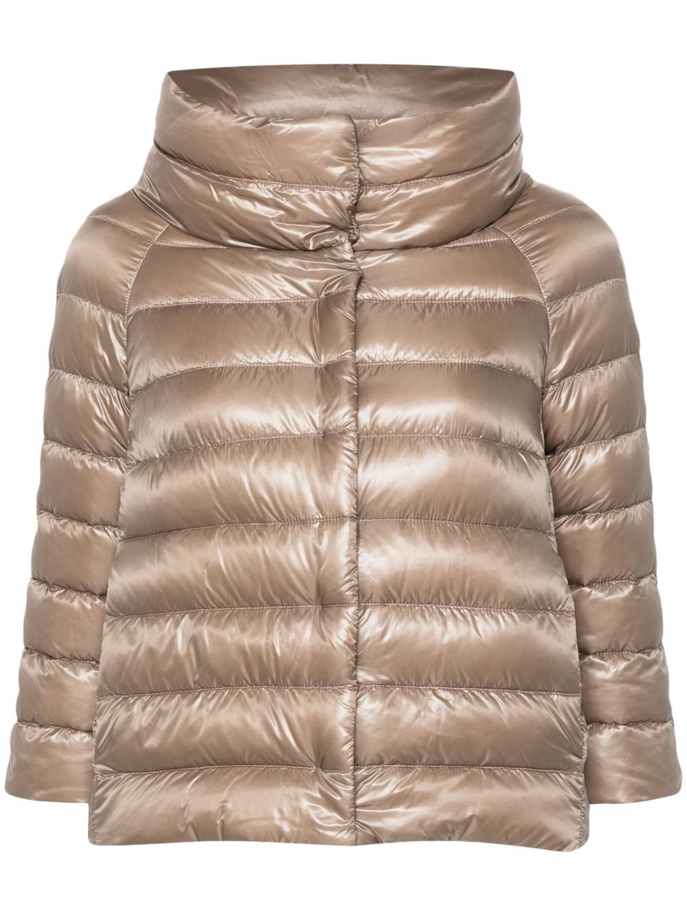 Herno Lightweight Goose Down Cape Jacket Dove Grey