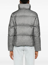 HERNO Quilted Velvet Short Down Jacket Light Grey