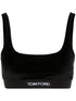 Tom Ford Velvet Stretch Scoop Neck Bralette Black