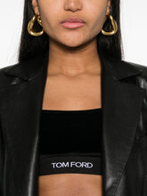 Tom Ford Velvet Stretch Scoop Neck Bralette Black
