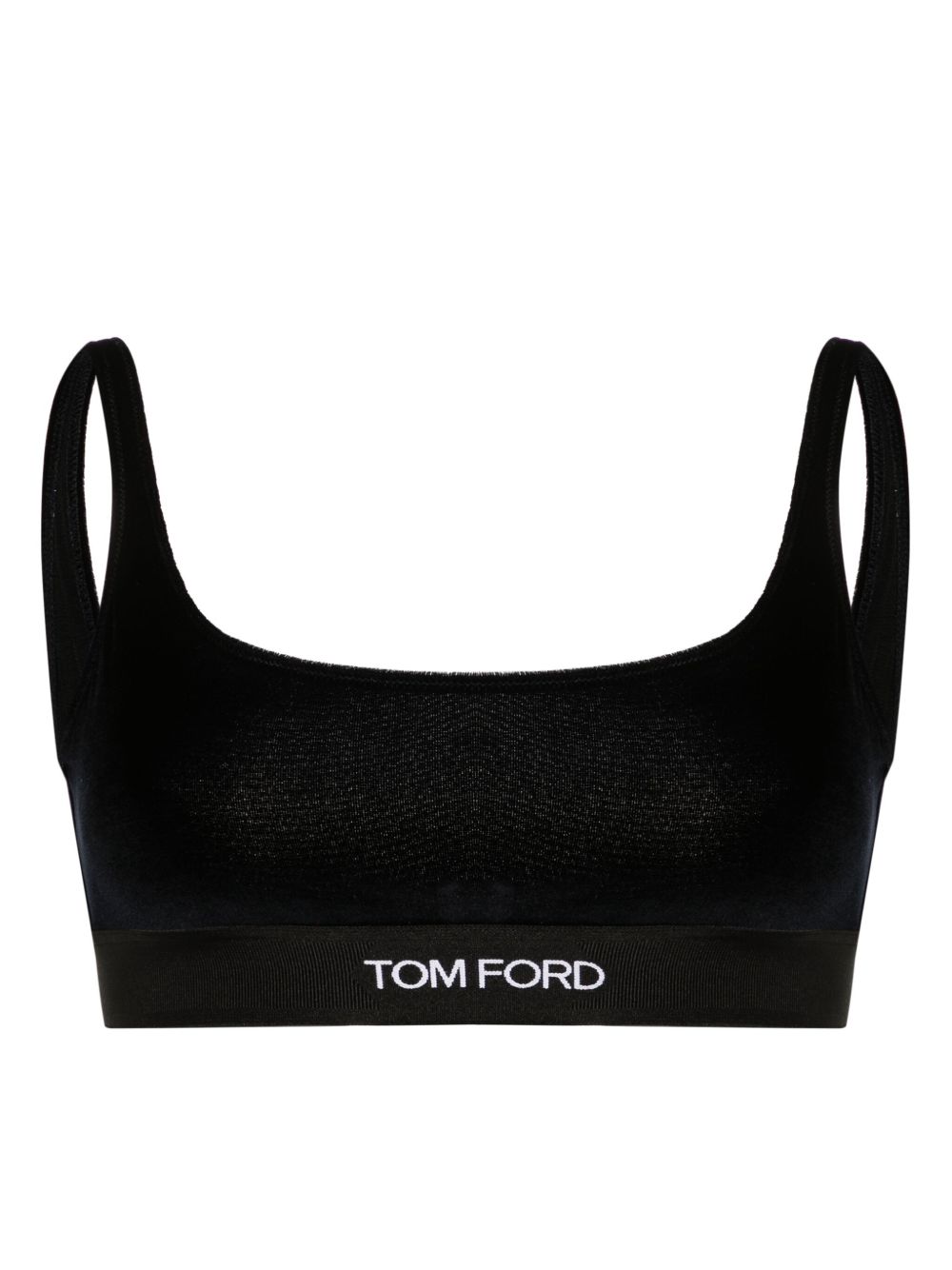 Tom Ford Logo Velvet Sport bra Blue