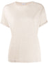 Brunello Cucinelli Knitted Cashmere-Silk Boat Neck Top Beige