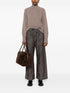 Brunello Cucinelli High-Neck Ribbed Cashmere Sweater Dove Grey
