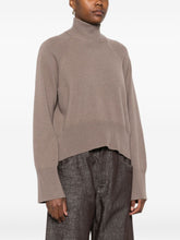 Brunello Cucinelli High-Neck Ribbed Cashmere Sweater Dove Grey