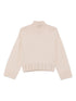 Fabiana Filippi Powder Virgin Wool Ribbed High-Neck Sweater Powder
