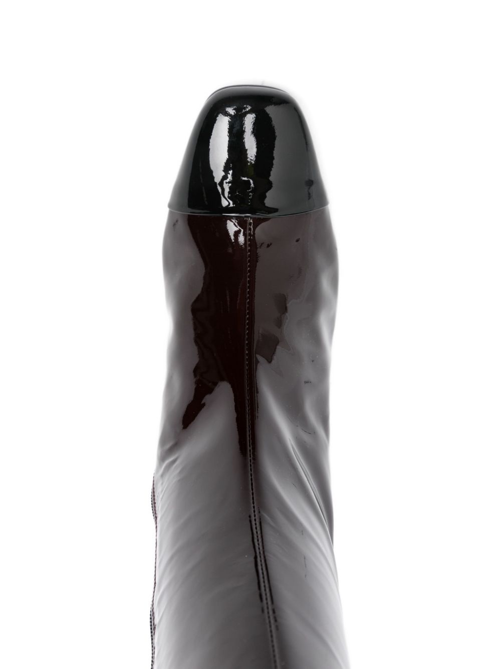 Carel Paris Malaga Patent Leather Knee-High Boots Brown