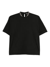 Fabiana Filippi High-Neck Cotton Top Black black