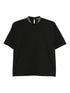Fabiana Filippi High-Neck Cotton Top Black black