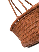 DRAGON DIFFUSION Triple Jump Interwoven Leather Shopper Tote Leather Brown