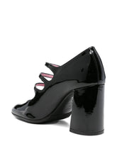 Carel Paris Patent-Leather Block Heel Pumps Black Black
