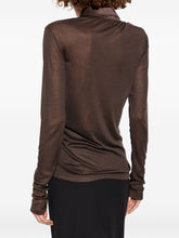 Tom Ford Silk Polo Shirt with Mother of Pearl Buttons Brown