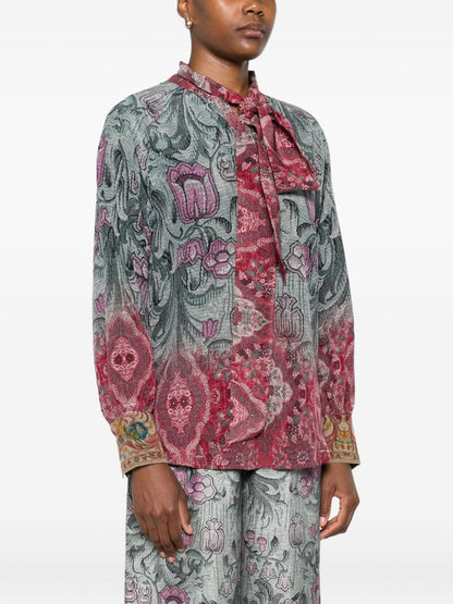 Pierre Louis Mascia Printed silk shirt Multicolor