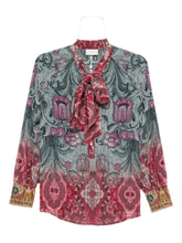 Pierre Louis Mascia Floral Pussy-Bow Silk Shirt Multicolour