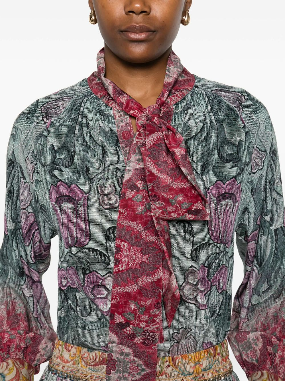 Pierre Louis Mascia Printed silk shirt Multicolor