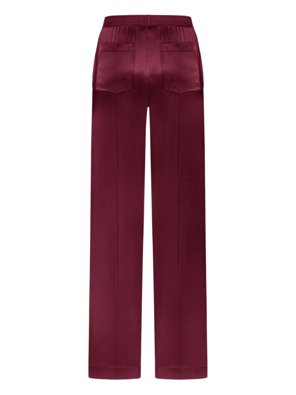 Tom Ford Silk Satin Pajama Trousers Deep Plum Red