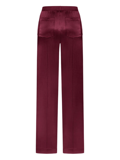 Tom Ford Silk Satin Pajama Trousers Deep Plum Red