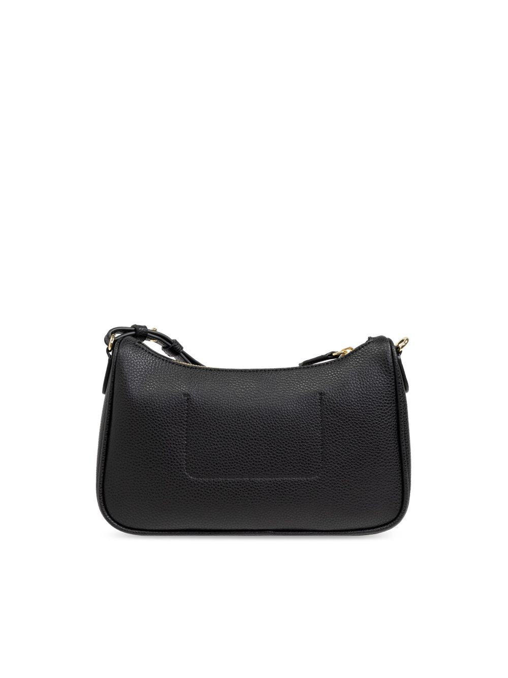 Emporio Armani Pebbled Faux Leather Baguette Shoulder Bag Black