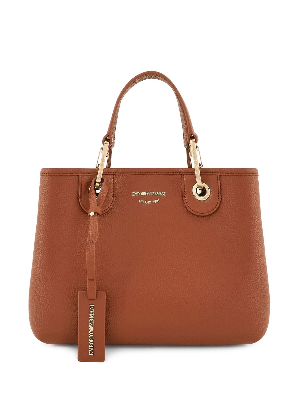 Emporio Armani MyEA Small Leather Brown Shopper Bag Leather Brown