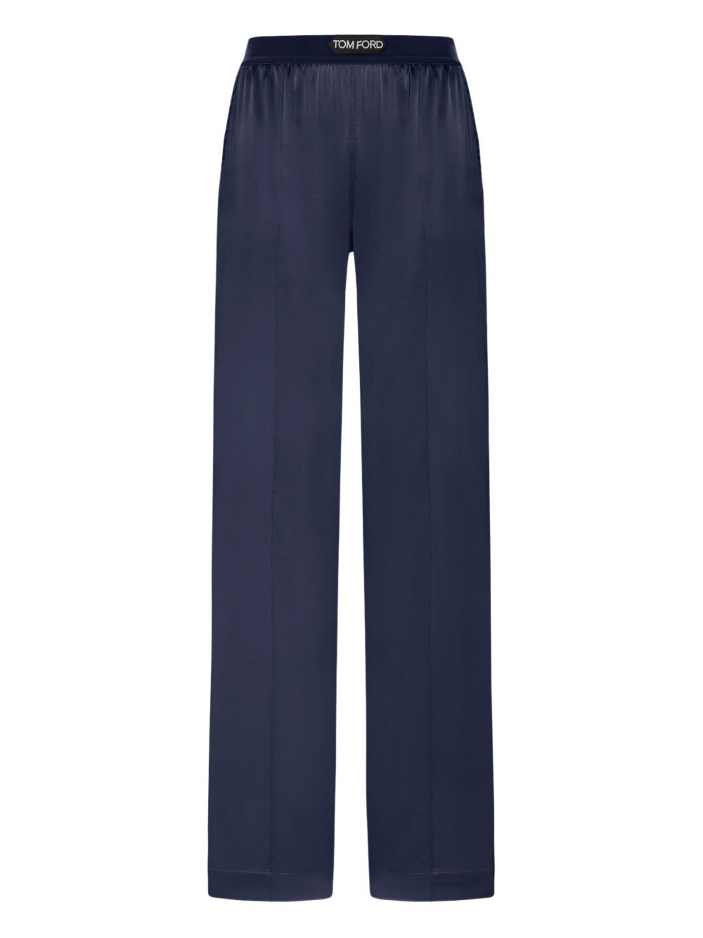 Tom Ford Satin Silk Pajama Trousers Dark Navy Blue