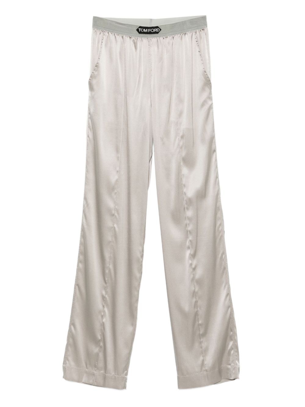 Tom Ford Silk Logo Pyjama Trousers Grey