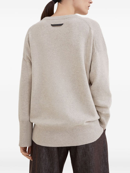 Brunello Cucinelli Cashmere High Neck Sweater Beige Beige