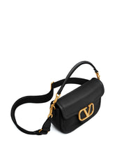 Valentino Garavani VLogo Signature Maxi Calfskin Leather Shoulder Bag Black