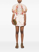 Zimmermann Ascension Linen Printed Shorts Beige