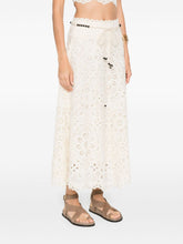 Zimmermann Rhiannon Cut-Out Floral Maxi Skirt Ivory Ivory