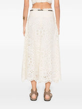 Zimmermann Rhiannon Cut-Out Floral Maxi Skirt Ivory Ivory