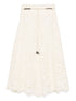 Zimmermann Rhiannon Cut-Out Floral Maxi Skirt Ivory Ivory