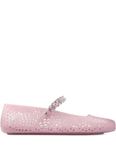Jimmy Choo Jelly Glittered Flat Ballets Pink