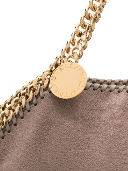 Stella McCartney Falabella Chain-Trimmed Suede-Effect Tote Bag Beige