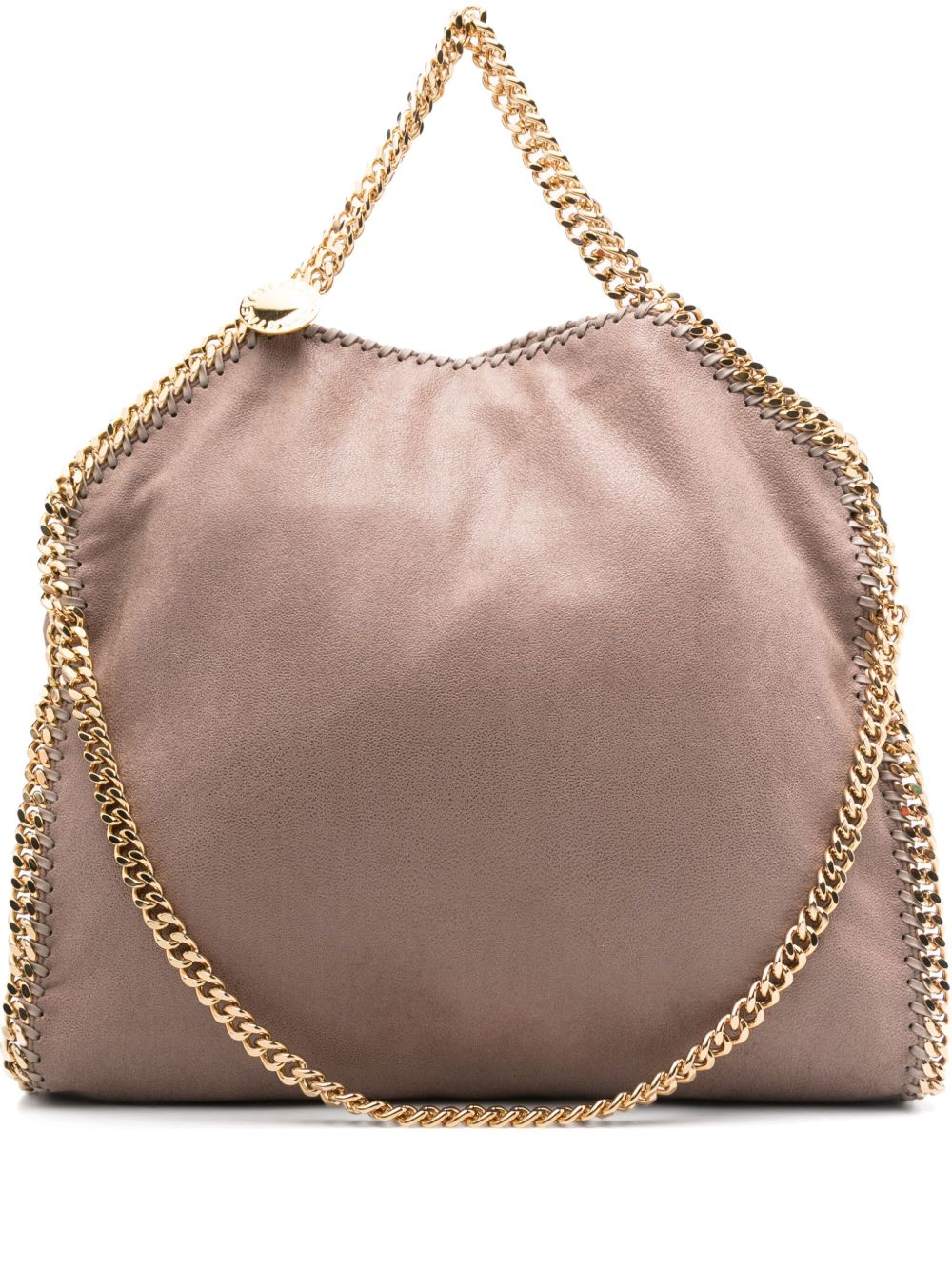 Stella McCartney Falabella Chain-Trimmed Suede-Effect Tote Bag Beige