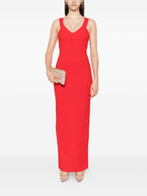 Solace London Nalani Red Sleeveless V-Neck Maxi Dress Red