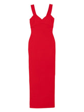 Solace London Nalani Red Sleeveless V-Neck Maxi Dress Red