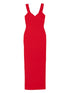 Solace London Nalani Red Sleeveless V-Neck Maxi Dress Red