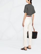 Brunello Cucinelli Cashmere-Blend Metallic-Thread T-Shirt Grey