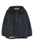 Brunello Cucinelli Detachable Hood Down Wool Jacket Blue