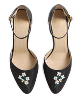 Valentino Garavani Hi Dolly 105mm Floral Embroidered Silk Pumps Black