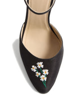 Valentino Garavani Hi Dolly 105mm Floral Embroidered Silk Pumps Black