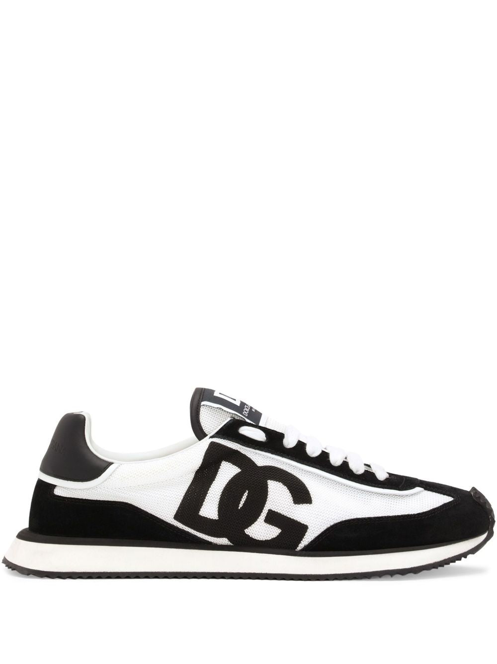 Dolce & Gabbana DG Cushion Suede Leather Panelled Sneakers Black