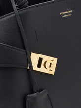 Ferragamo Medium Hug Gancini-Buckle Tote Bag Black