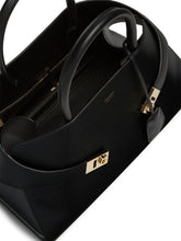Ferragamo Medium Hug Gancini-Buckle Tote Bag Black