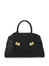 Ferragamo Medium Hug Gancini-Buckle Tote Bag Black