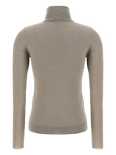 Brunello Cucinelli Cashmere-Silk Ribbed Turtleneck Sweater Dove Grey