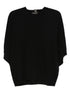 Fabiana Filippi Batwing-Sleeve Cashmere Wool Top Black